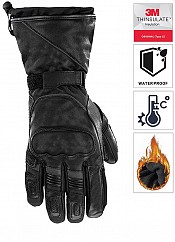 Explorer Insulated Long Winter Water And Windproof Leather Gloves