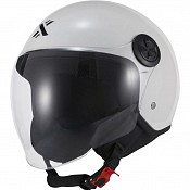 Shox Interceptor Open Face Gloss White Casque Jet