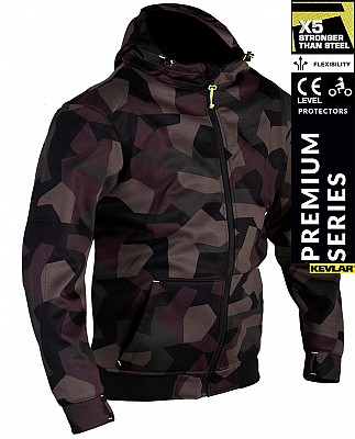 Premium Camo Forrest Ce 17092:2020 Wasserdichter Motorrad-hoodie