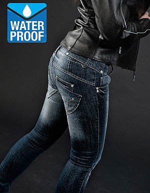 Lady Waterproof Commander Dirtyblue Moto Jeans Pantalon Ld3