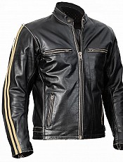 Blouson Cuir Nasville Ce Aa 17092:2020 Noir Moto - Mcv