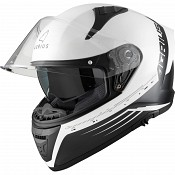 Calibrage Agrius Storm Blanc Brillant Noir Ece 22-06 Solvisir Casque De Moto