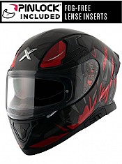 Axor Apex Hunter Black Red Sunvisor Pinlock Inclus Casque Mc - Mcv