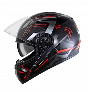 Casque Mc H520 Arrow Rouge Aero Noir Mat Sunvisor