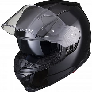 Black Apex Full Face Motorcycle Helmet Gloss Black Solvisir 53051503 Mc Hjalm
