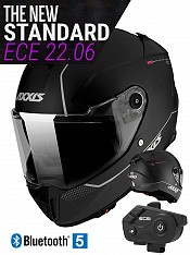 Ece 22-06 Bluetooth Axxis Hawk Noir Mat Solvisir Casque De Moto