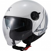 Shox Interceptor Sv Delta Open Face Gloss Grey White Jet Mc-helm