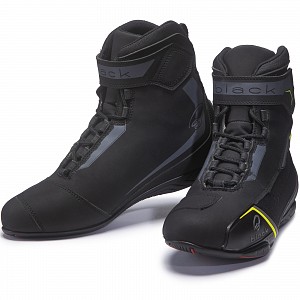 Black Vulcan Ce Black/yellow Ankle Waterproof 5354-0844 Motorcycle Boots
