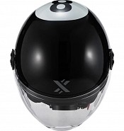 Shox Interceptor 8 Ball Open Face Gloss Black Casque Jet