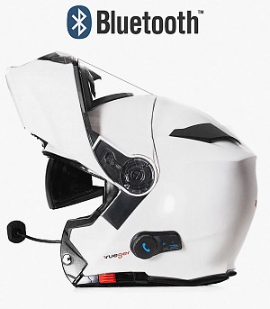 Casque Moto Blinc Bluetooth Blanc Mat Rs983 St�r�o