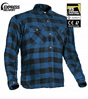 Kevlar Hemd Blau Dunkelblau Ce 17092:2020 Flannel Motorrad Hemd - Mcv