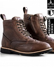 Schwarze Offizier Wp Brogue Braune, Wasserdichte Mc-stiefel