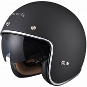 Classic Black Matte Black 5185 Jet Motorcycle Helmet