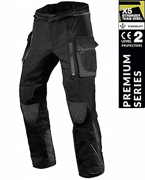 Premium Dynatech Black Kevlar 17092:2020 Waterproof Moto Textile Pantalon