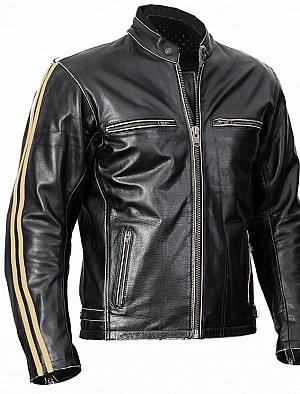 Leather Jacket Nasville Ce Aa 17092:2020 Black Motorcycle - Mcv