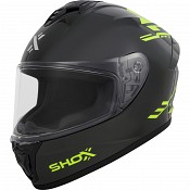 Shox Command Cyber-x Ece R22.06 Gris Jaune Hi-vis Integral Casque De Moto