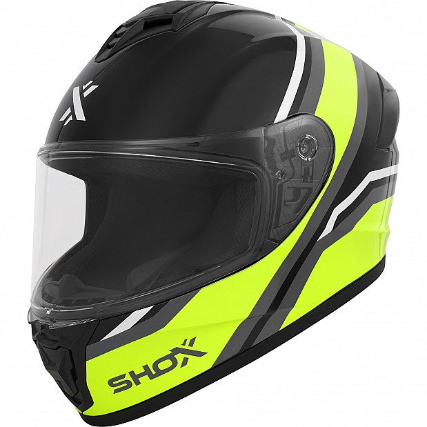 Shox Command Confine Ece R22.06 Hi-vis Gelb Integral Motorradhelm