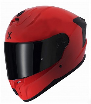 Shox Apex Solid Ece R22.06 Rouge Foncé Brillant Integral Casque De Moto