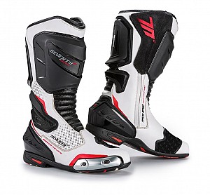 Seventy Sd-br1 White Red Racing Motorcycle Boots
