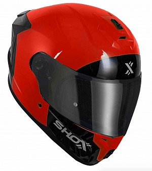 Shox Apex Base Ece R22.06 Casque De Moto IntÉgral Rouge Brillant Noir Casque De Moto