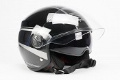 Bno Jet 6 Gloss Black Sunvisor Jet Motorcycle Jet Helmet