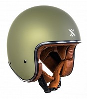 Shox Classic Solid Open Face Ece R22.06 Vert Armée Mat Jet Casque De Moto