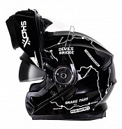 Shox Destination Route Gloss Black Flip Front Ece R22.06 Motorradhelm